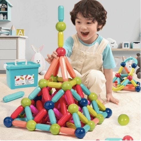 Magna toys® - Brinquedo Magnético Montessori de Montar